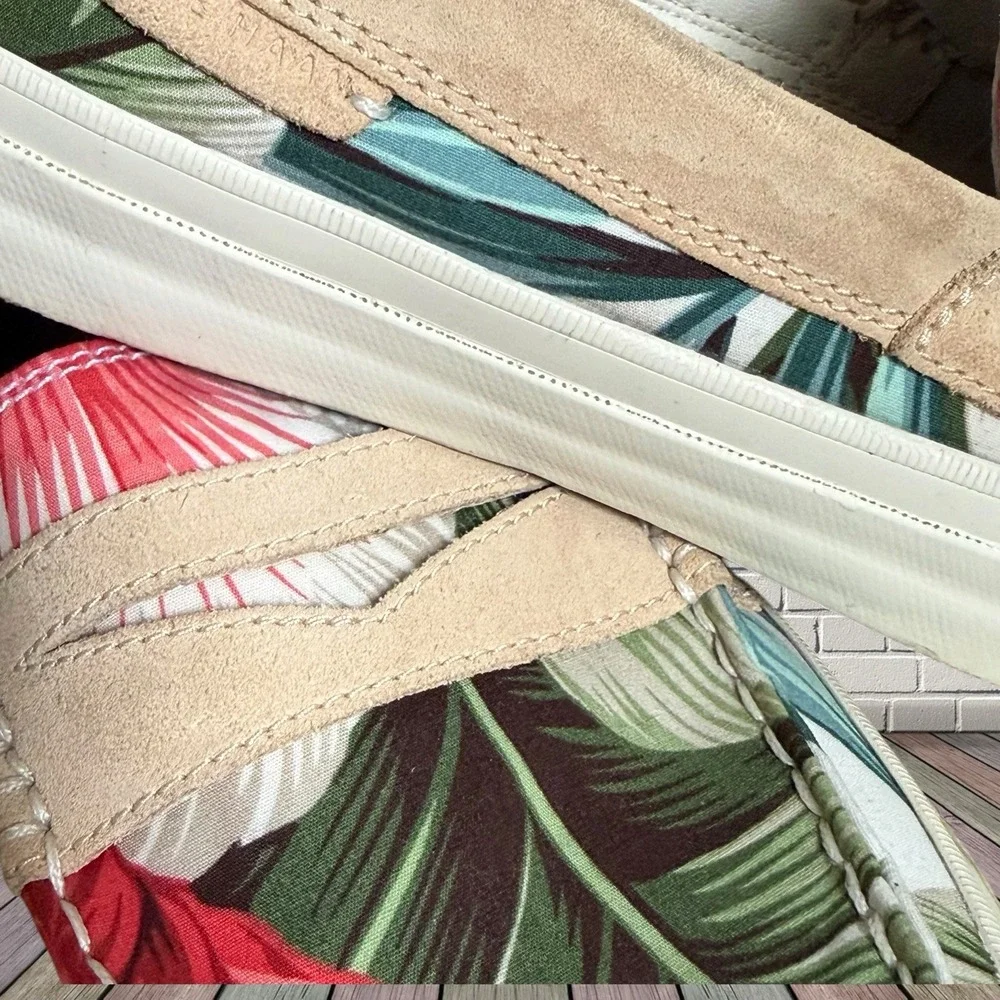 Cole Haan Moccasin Pinch Maine Classis Mens Floral Boat Shoes Deck Sz 9.5M Grand